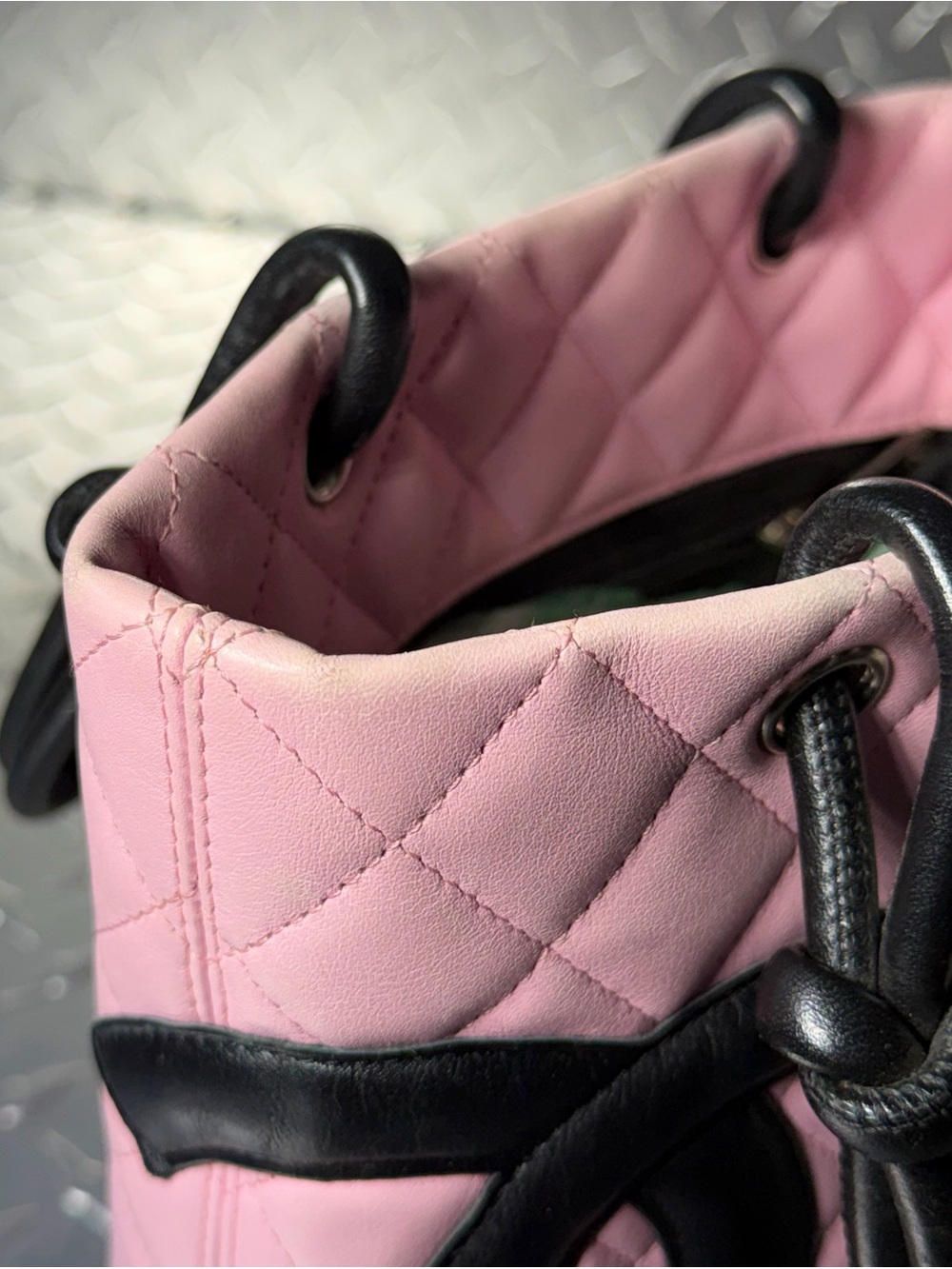 Chanel Vintage Mini Cambon Logo Tote in Pink - Picture 7 of 13